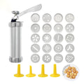Christmas Spritz Cookie Press Gun and Icing Set Alloy Churro Maker Cookie Maker With 20 Discs 4 Pastry Tip Biscuit Mold Tool