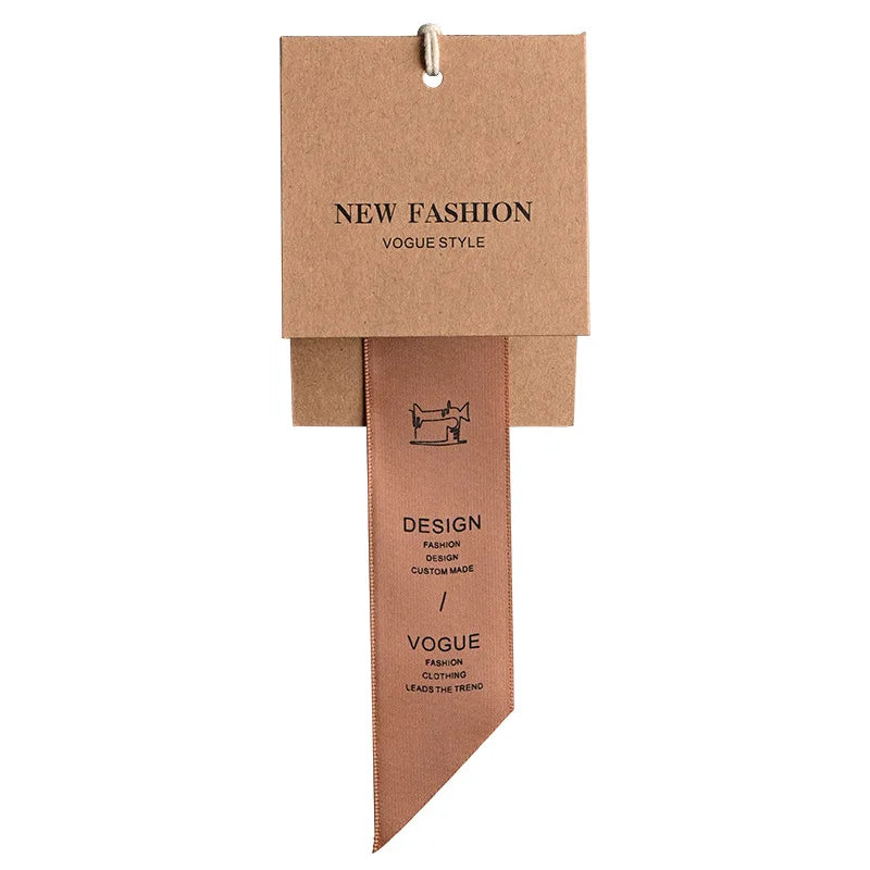 Luxury Custom hang Tags with Hole Printing Craft Paper Garment Tag Embossed Clothing Swing Tag with String for Clothing