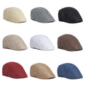 Stock 10 Colours Linen-Like Cotton Newsboy Caps Gatsby Cabbie Driving Hunting Cap Newsboy Flat Cap Irish Hats
