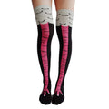 Drop Shipping Winter Autumn Women 3D Chicken Print Funny Cartoon Thigh High Sock Fashion Cute Ladies Thin Toe Feet Socks