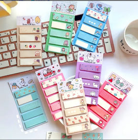 Factory Custom High Quality Student Stationery Cute Cartoon Stationery Sticker Notes Daily Plan Sticky Notes Notepad 1673