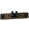 Rustic Solid Wood Wall Mount Mop Broom Holder Garden Kitchen Garage Tool Organizer Hanger for Home Storage Use