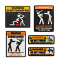 3D Appliqued Rubber PVC Logo Drip Label with Hooks Interesting Warning Personality Patches English Letter Clothing Decorations