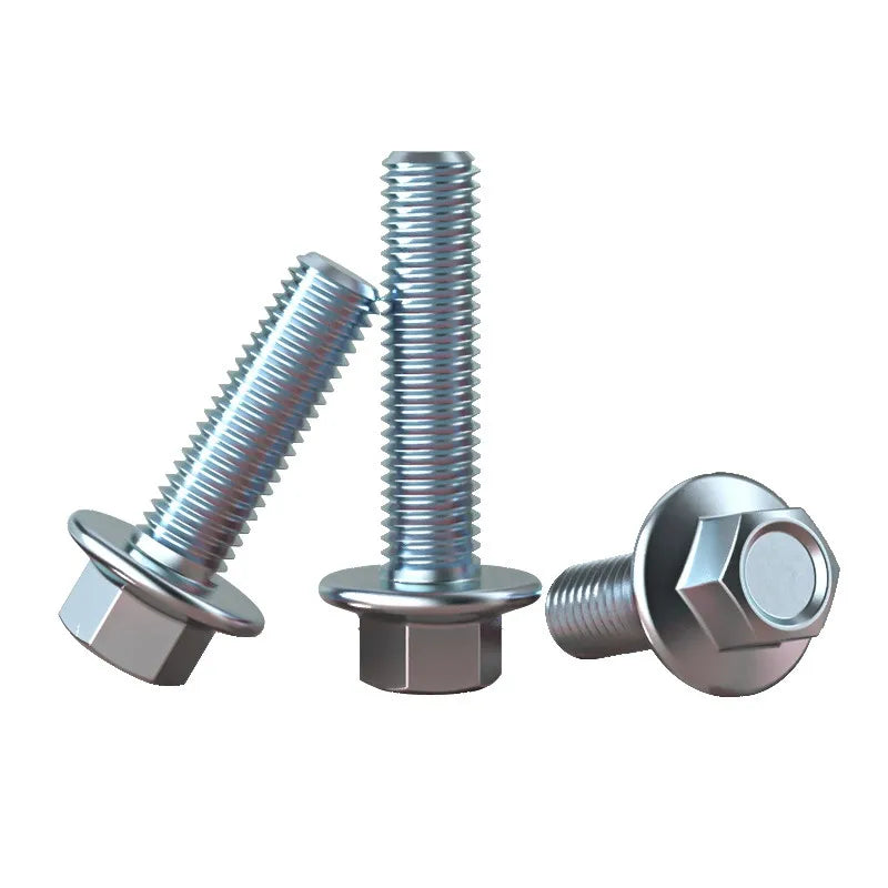 Carbon Steel Grade 8.8 Grade 12.9 Zinc Plated Blue White Black Flange Bolt M6 M7 M8 M9 M10 M12 Hex Flange Bolt