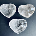 Wholesale natural white crystal heart shaped clear quartz hearts