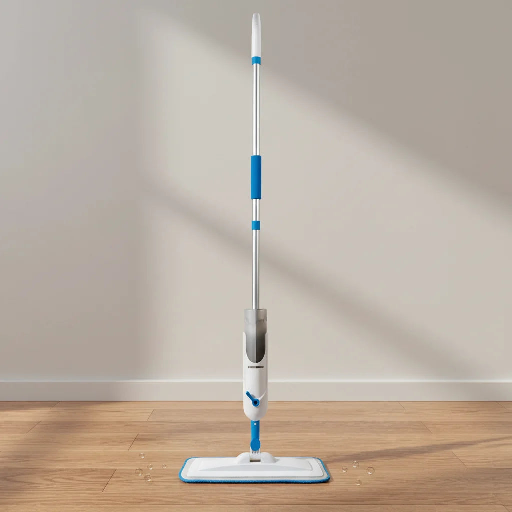 Wet and Dry Use Spray Mop for Indoor Floor Cleaning With Dual Double Bottles 2 in 1 Strong Aluminum Handle