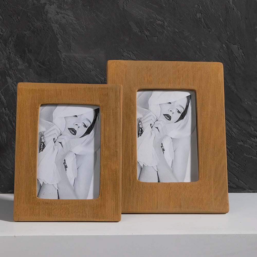 Merlin Living Handmade Modern Family Photo Frame Blue Nordic Ceramic Art Picture Frame for Home Decor