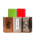 Customizable Empty Rectangular Tinplate Box Beverages 100ml Metal Can Packaging Black Plating Tea Includes Custom Logo Printing