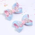 CN 3Inch Grosgrain Ribbon Hair Bow Clip with Jelly Shaker Accessories Hair Clip for Kids Girls