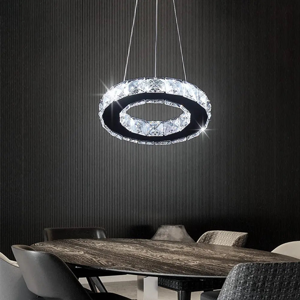 20cm Round Ring Chandelier Pendant Lights Hanging Lamp for Home Living Room Dining Bedroom Decor Chandelier Ceiling Lights