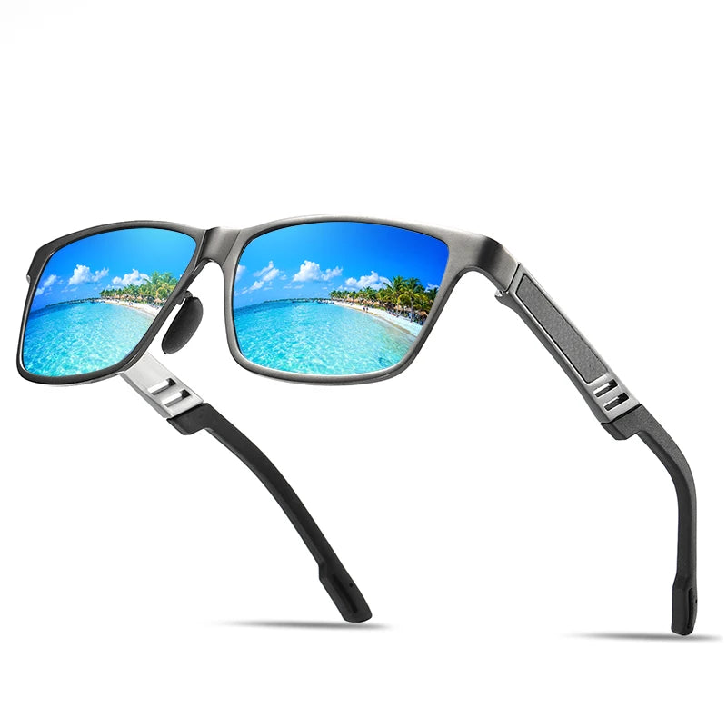 High Quality Sunglasses with Spring Hinges Aluminum Magnesium Frame UV400 Polarized Sunglasses for Men