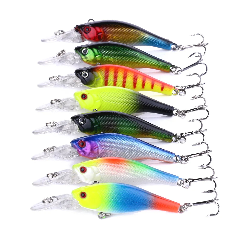 Newup Wholesale 6.3CM 4G Hot Sales Bionic Colorful Black Minnow Lure Bait Artificial Fishing Diving Sinking Minnow for Saltwater