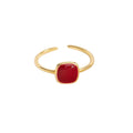 Fashion Women square Retro Enamel Ring