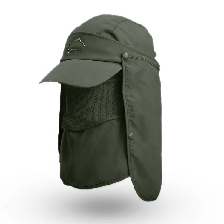 Sun Protection Wide Brim Bucket Hat Waterproof Breathable Boonie Hat for Fishing Men Women