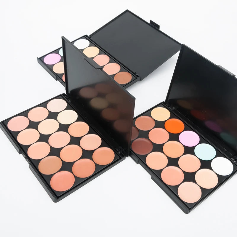 15 Colors Moisture Moist Concealer Palette Oil Control Waterproof Facial Makeup Concealer