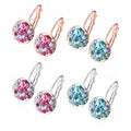 AK046 Top Quality Fashion Cubic Zircon Earrings Round Shape Women Earrings