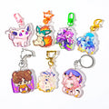 CNAWO Custom Double Side Transparent Epoxy Hologram Keychain UV Printing Acrylic Resin Charms Metal and Plastic Material