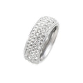 YK Fashion Hip-hop Personalized Diamond Inlaid Stainless Steel Ring
