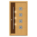 2025 Zonle Modern Security Entry Door with Stainless Steel Construction Fire Prevention and Anti-Theft Features