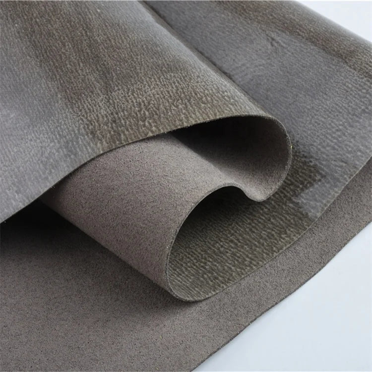 0.4Mm-1.4Mm Microfiber Nonwoven Suede Leather Fabric Synthetic Leather Material for Shoes & Sofas PU Packaged
