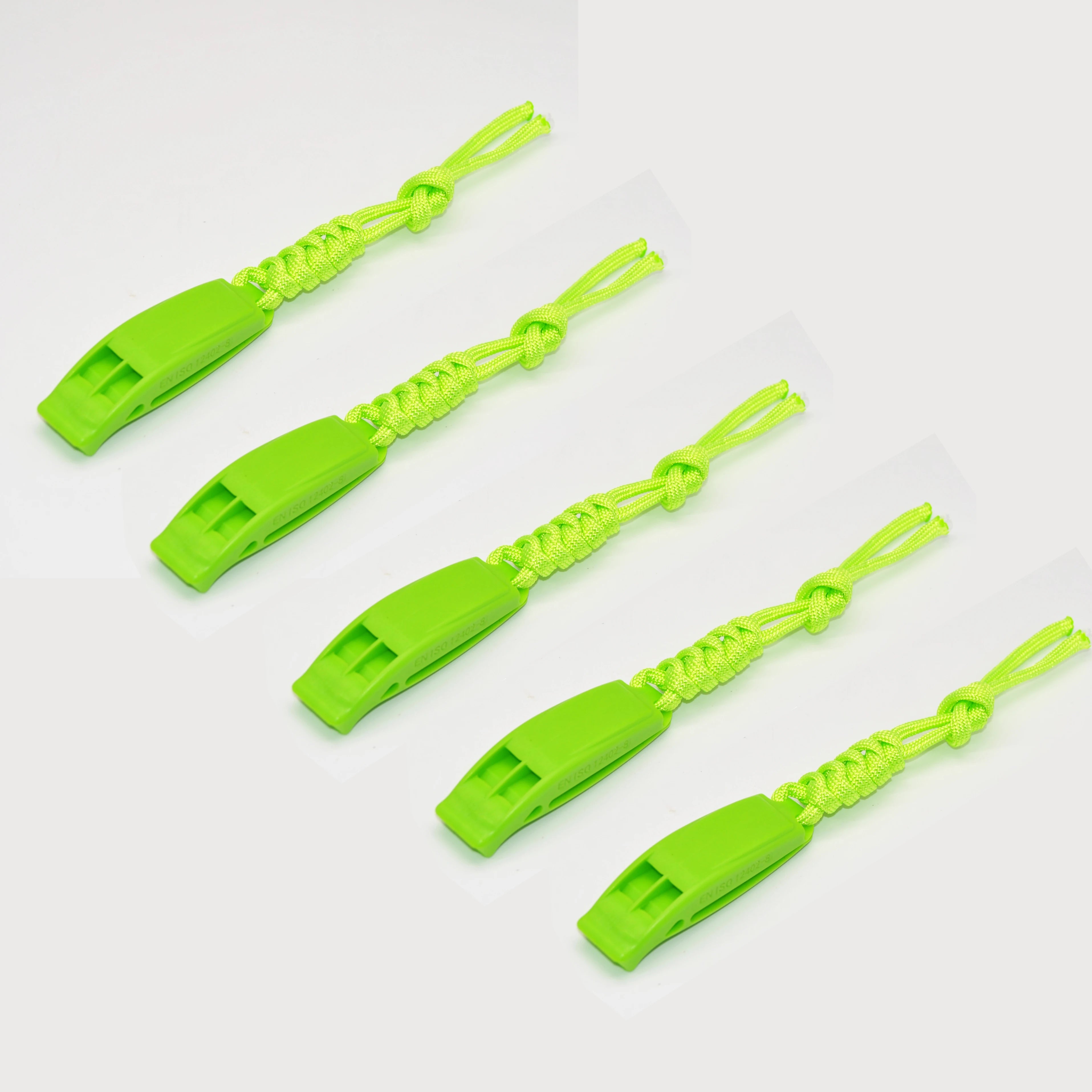 5 Pack Outdoor Survival Emergency Lanyard Safety Whistle Marine Plastic Whistle Pack