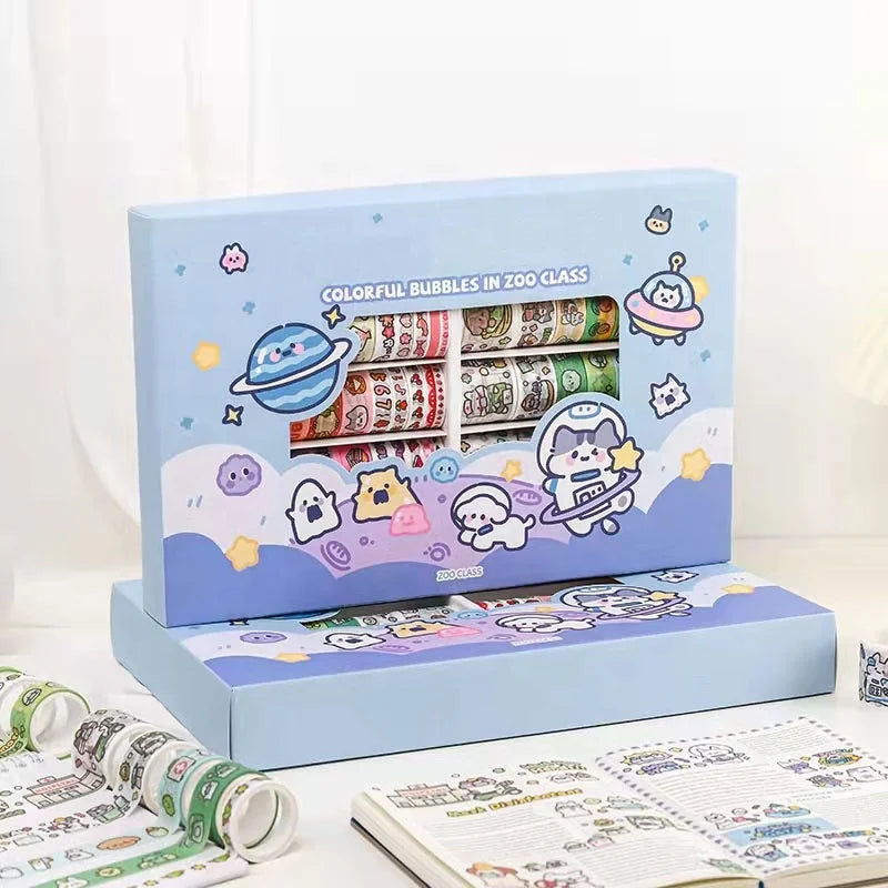 Space Washi Tape Min 1 Pc Kawaii Packaging Tapes 100 Pcs Set Diy Custom Washi Tape