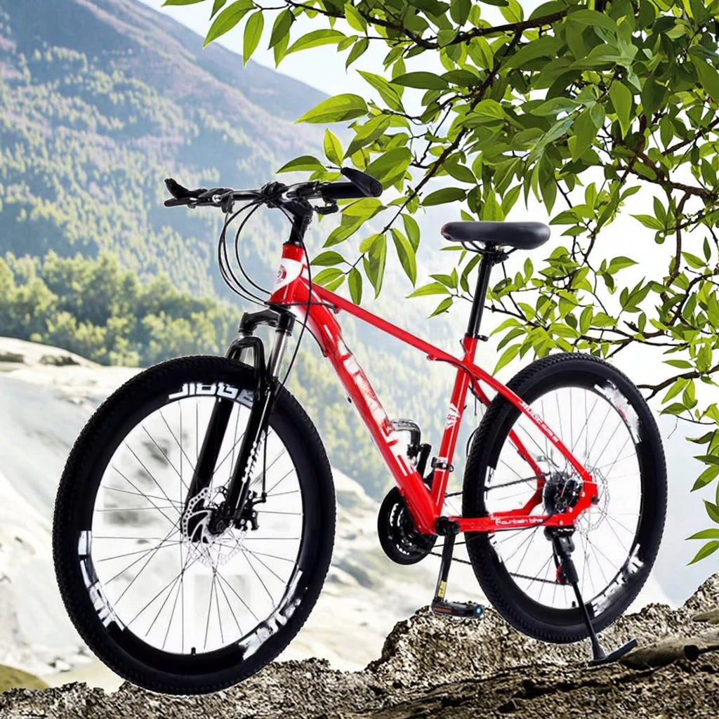 26-Inch 21-24-Speed Adult Mountain and Other Bicycles Biking Off-Road Student Bicycle Bikes Steel Fork