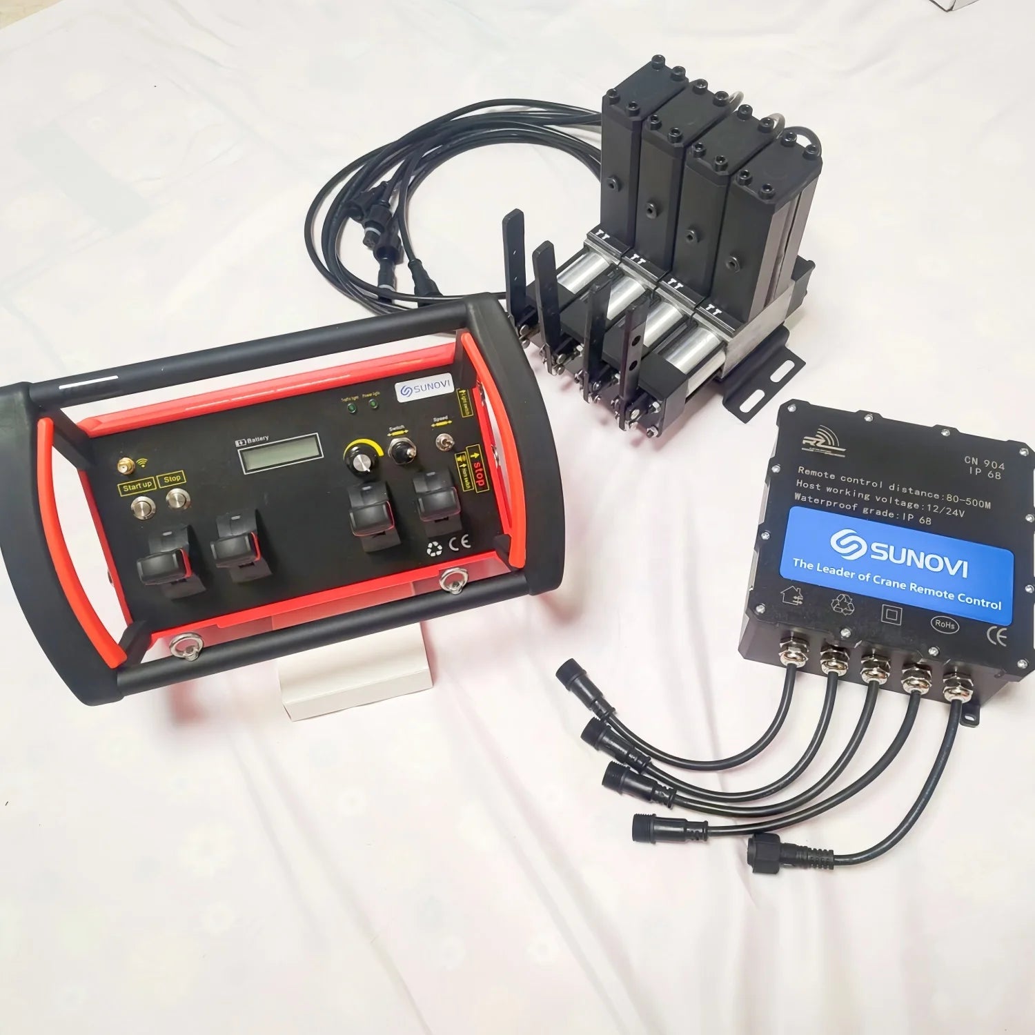 SUNOVI Factory 2025 New  4 Joysticks Radio Proportional Remote Control Kits for Boom Crane 12v/24v