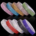 SINRONG  Bling Diamond Patch Self-Adhesive Crystal Diamond Ribbon Decorative Flatback Garments Bags DIY