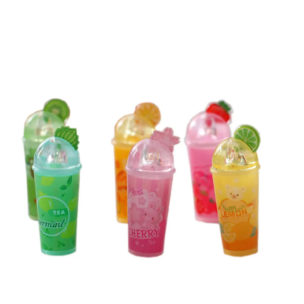 Kawaii 16*42mm 100pcs/bag Fruit Drink Style Mini Artificial Bottle Beads for Pendant Making DIY Beads