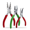 MaxTool 838 Metric OEM High-Carbon Steel Mini Jewelry Pliers Set with Soft Grip Handle 8-in-1 DIY Flat Nose Pliers