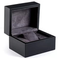 In Stock Luxury Matte Varnish Wooden Rectangle Watch Box with Sustainable Eco-Friendly Custom Logo Black Interior Suede Position