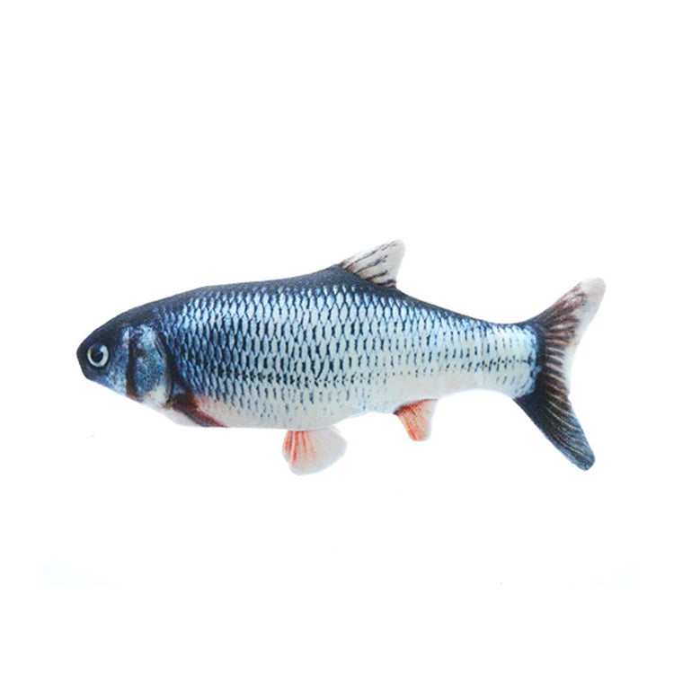 Wholesale Electric Fish Toy Mint Plush Bunny Interactive Pet Toy Realistic Flopping Fish Cat Toy