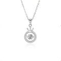 GN58 Wholesale Luxury Jewelry 925 Sterling Silver 0.5CT Moissanite Crown Pendant Necklace Fashion Wedding Fine Jewelry for Women