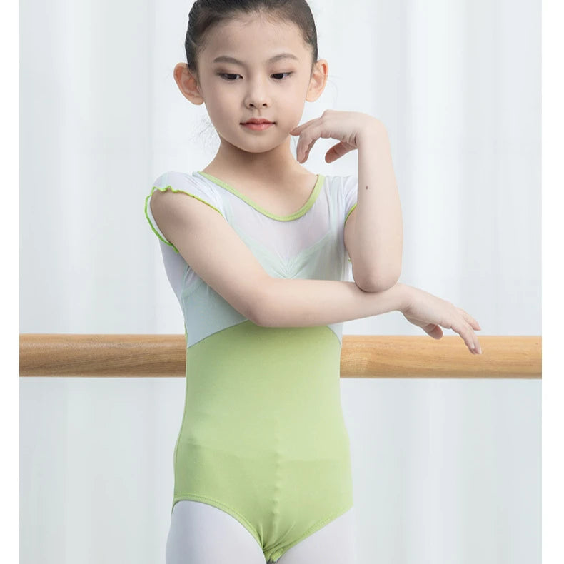 Girls Green Ballet Leotards Gymnastic Leotards Ballet Dance Dress for Girls