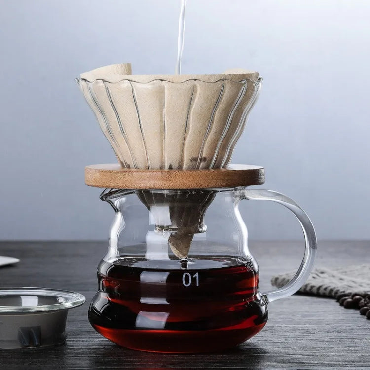 Hand_made 600 ml Coffee Pot Cloud Pot Household Sharing Pot Drip Type American Heat
