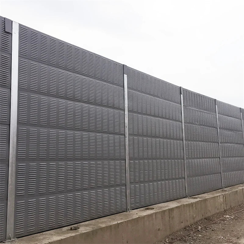 Factory Price Modern Design Soundproof Aluminum Fence Wall Sound Barrier Panels Highway Road H Post ISO9001 Certified