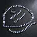 Luxury Wedding Bridal Silver Color Zirconia Stone High Quality Jewelry Sets for Bride