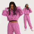 Oversized Custom Logo Plain Blank Pullover Unisex Streetwear Hoodie Set Sweatshirts