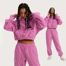 Oversized Custom Logo Plain Blank Pullover Unisex Streetwear Hoodie Set Sweatshirts