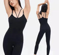 Customize Yoga Jumpsuit Plus Size Women Sports Fitness Legging Sportswear Spaghetti Strap V-neck Full Length Indoor Sport