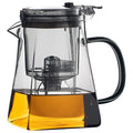 750ml 950ml Click Filtering Tea Water Separation Home Tea Set Heat -Resistant Glass Elegant Cup Bubble Teapot