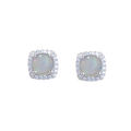 Wholesale Natural Gemstone Opal Stud Earrings Sterling 925 Silver Fashion Earrings Jewelry