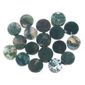 DIY Wholesale Reiki Natural Crystal Gemstone Slice Healing Quartz Moss Agate Button Round Slab for Decoration