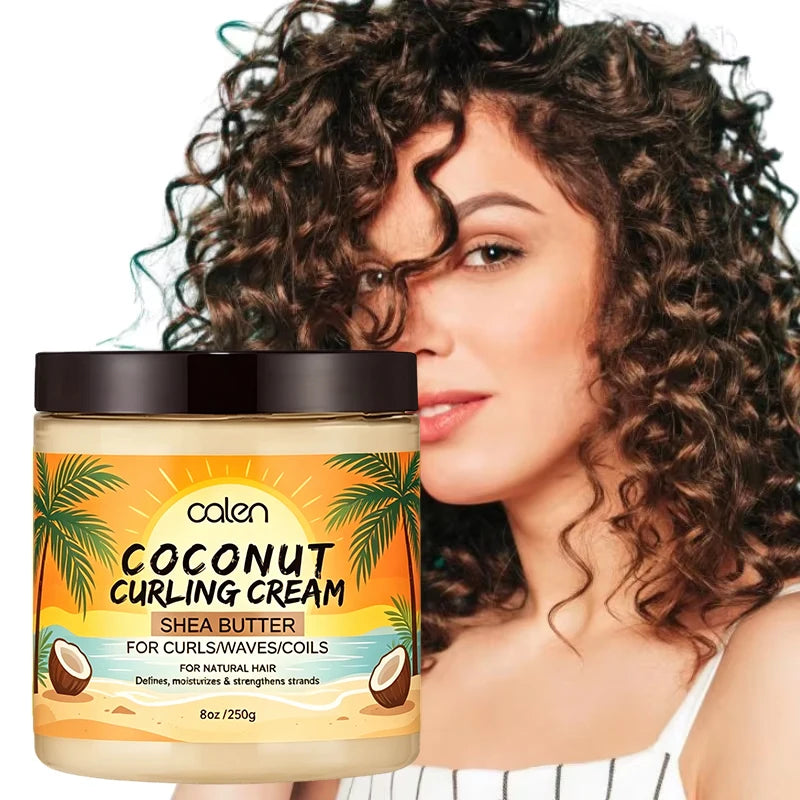 250ml Private Label Moisturizing Smoothing Strong Hold Coconut Scent Natural Ingredients Curling Cream for Natural Hair