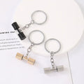 Fashion Accessories Strong Man Dumbbell Metal Key Chain Mini Dumbbell Discus Barbell Keyring Fitness Keychain Gym Souvenir Charm