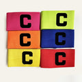 Premium Anti-Drop C Mark Colored Elastic Polyester Captain Armband Customizable Logo Youth Adult Football Team Accessories