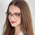 Sunray TR90 Anti-Blue Light Eyewear Bluelight Blocking Filter Computer Gaming Glasses with Animal Pattern Big Frame Eyeglasses