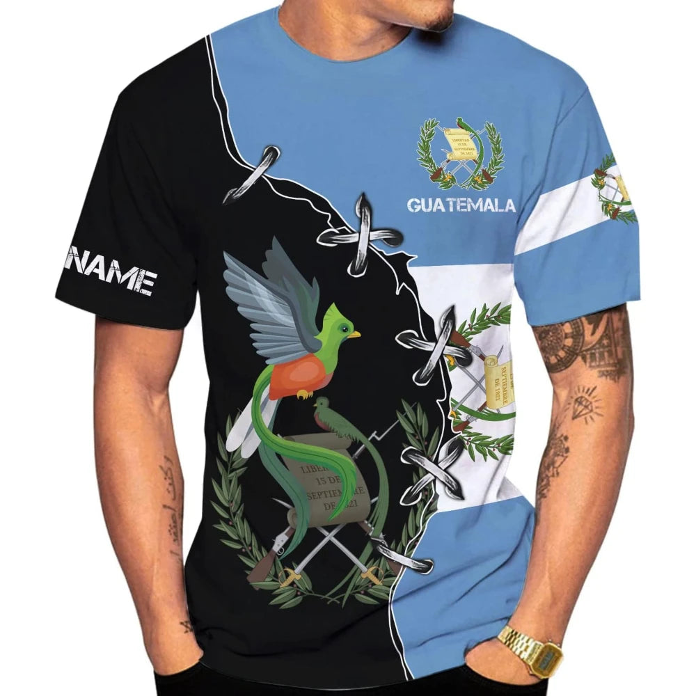 Fitspi Custom Guatemala T Shirt Country Flag Shirts Guatemalan Pride T-shirt Guatemala Tshirt Wholesale