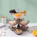 New Fashion Creative Fruit Tray Storage Multi-layer Superimposed Fruit Tray Plastic Living Room Coffee Table Home Candy Tray